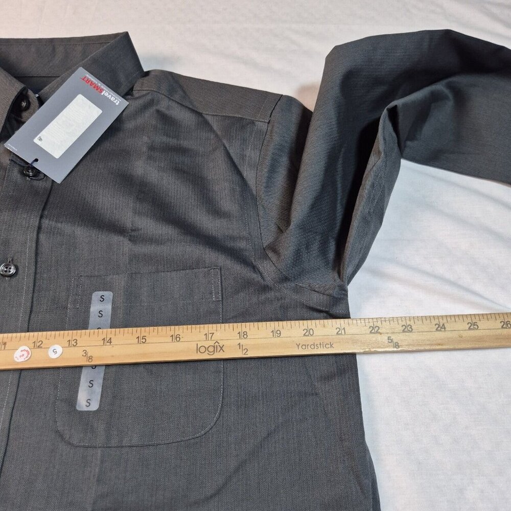 Travel Smart Roundtree & Yorke Men's Size S Shirt Long Sleeve Black (51) - Picture 8 of 9